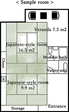 Yuhitei Room layout