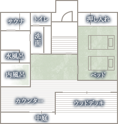 備前8 客室一例 間取り図