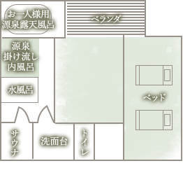 利久1 客室一例 間取り図