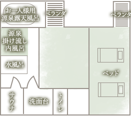 利久2 客室一例 間取り図