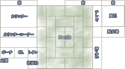 備前9 客室一例 間取り図