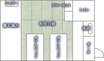 備前2 客室一例 間取り図